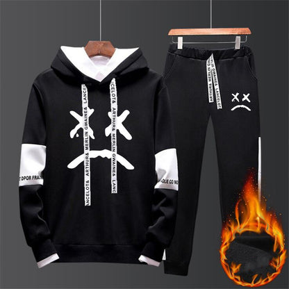 Conjunto de Sudaderas de Forro Polar para Parejas - Estilo Callejero de Lil Peep