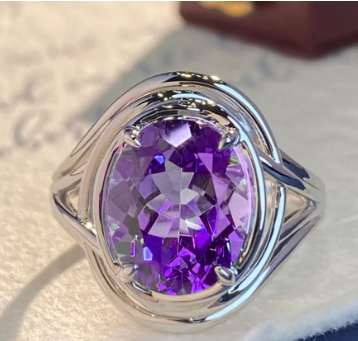 Anillo de Moda Amatista para Mujeres