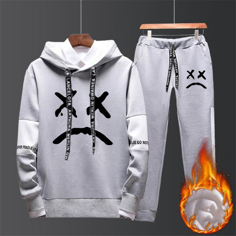 Conjunto de Sudaderas de Forro Polar para Parejas - Estilo Callejero de Lil Peep