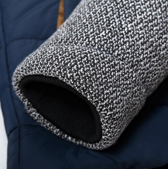 Men's Thick Cotton Jacket with Hood for Youth
