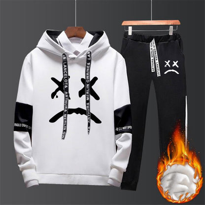 Conjunto de Sudaderas de Forro Polar para Parejas - Estilo Callejero de Lil Peep