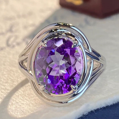 Anillo de Moda Amatista para Mujeres